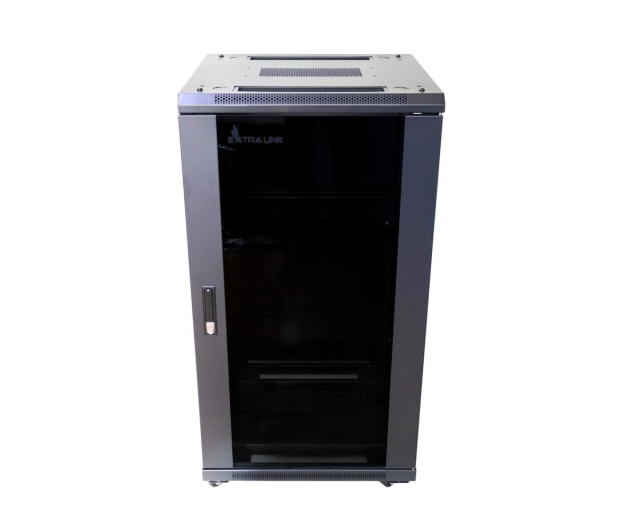 Extralink Szafa rack 27U 600x600 czarna stojąca EX.14749 - 598517 - zdjęcie